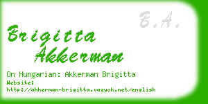 brigitta akkerman business card